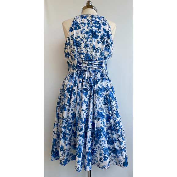 Linen Vibes Fit & Flare Midi Dress Floral sz XL - Picture 10 of 16